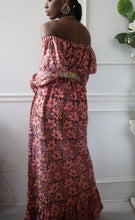 Load image into Gallery viewer, 60&#39;s Pink Floral Maxi Dress