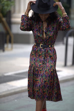 Load image into Gallery viewer, 80&#39;s Silk Paisley Midi Dress