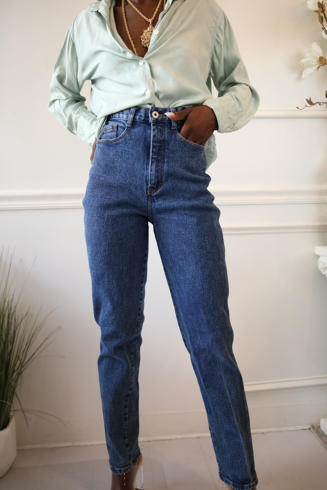 80s Dark Wash Jordache Studio High Rise Jeans