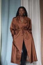 Load image into Gallery viewer, 80&#39;s Brown Trench Coat