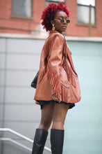 Load image into Gallery viewer, 80&#39;s Cognac Soft Leather Fringe Jacket